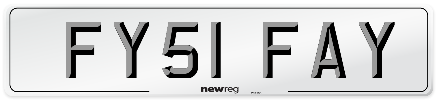 FY51 FAY Number Plate from New Reg